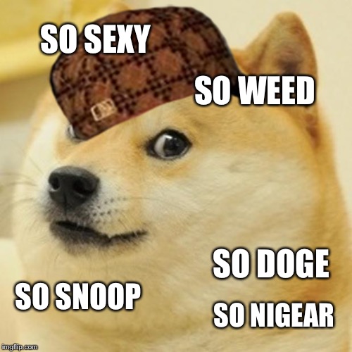 Doge Meme | SO SEXY; SO WEED; SO DOGE; SO SNOOP; SO NIGEAR | image tagged in memes,doge,scumbag | made w/ Imgflip meme maker