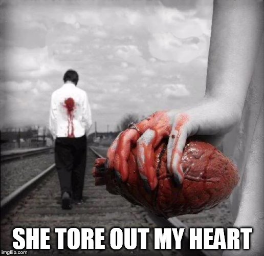 SHE TORE OUT MY HEART | made w/ Imgflip meme maker