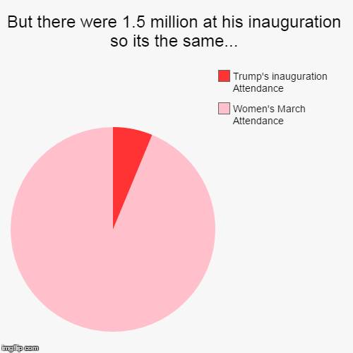 Mmmmm, Spicer Pie.  Period. | image tagged in pie charts,womens march | made w/ Imgflip chart maker