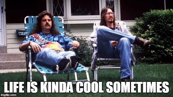 LIFE IS KINDA COOL SOMETIMES | image tagged in life is cool | made w/ Imgflip meme maker