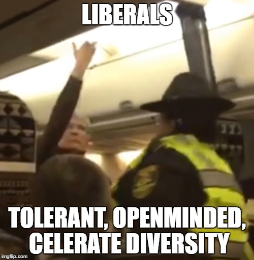 LIBERALS; TOLERANT, OPENMINDED, CELERATE DIVERSITY | made w/ Imgflip meme maker