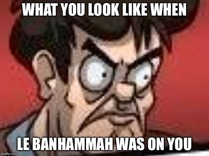 When you see | WHAT YOU LOOK LIKE WHEN; LE BANHAMMAH WAS ON YOU | image tagged in when you see | made w/ Imgflip meme maker