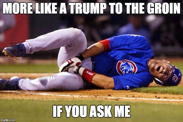 MORE LIKE A TRUMP TO THE GROIN IF YOU ASK ME | made w/ Imgflip meme maker