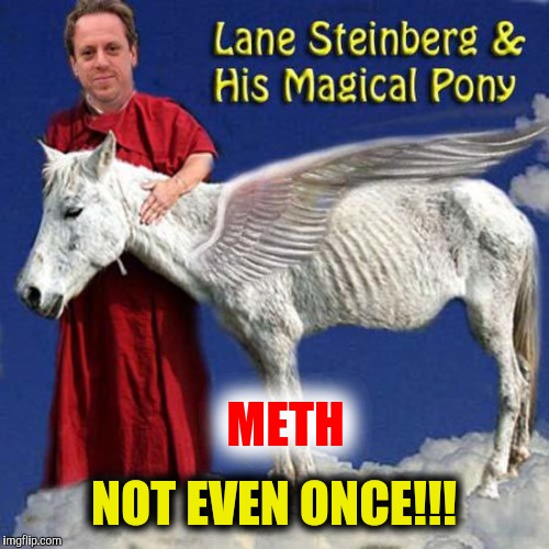 The only magic is that the pony isn't dead from malnutrition. Bad Album Art Week | NOT EVEN ONCE!!! METH | image tagged in bad album art week,drugs,magic | made w/ Imgflip meme maker