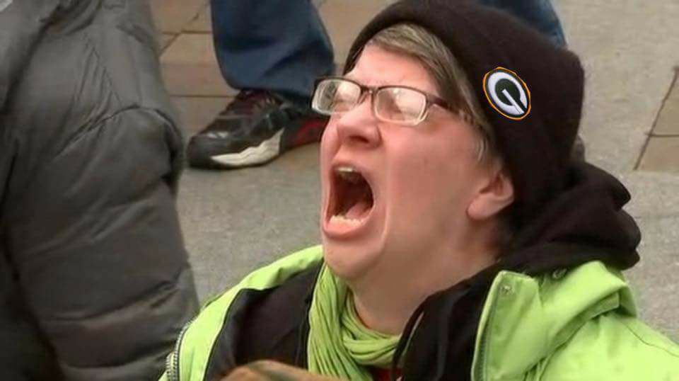 High Quality Screaming protester Blank Meme Template