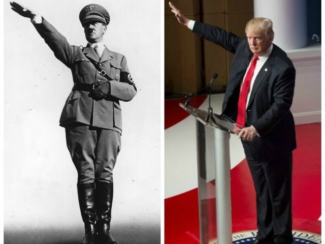 Hitler Trump salute Blank Meme Template