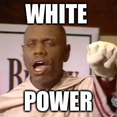 White power | WHITE POWER | image tagged in white power | made w/ Imgflip meme maker