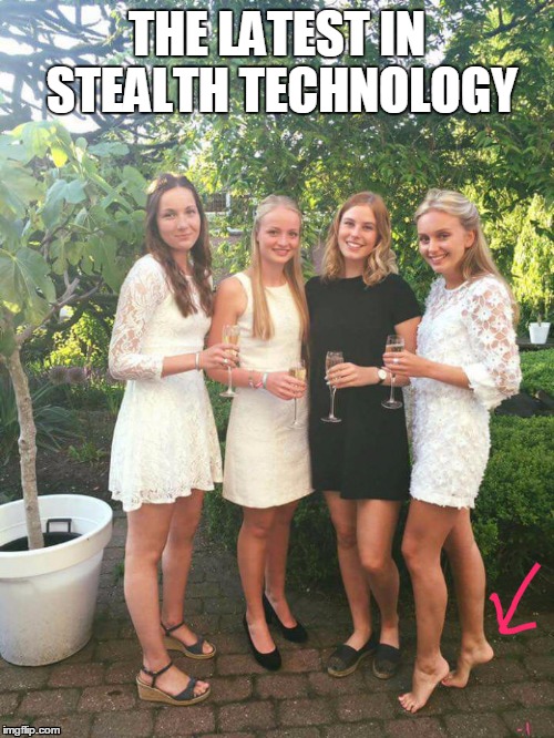 THE LATEST IN STEALTH TECHNOLOGY | image tagged in high heels | made w/ Imgflip meme maker