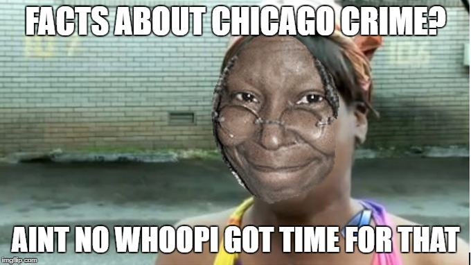 FACTS ABOUT CHICAGO CRIME? AINT NO WHOOPI GOT TIME FOR THAT | made w/ Imgflip meme maker