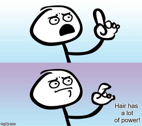 Hair has a lot of power! | made w/ Imgflip meme maker
