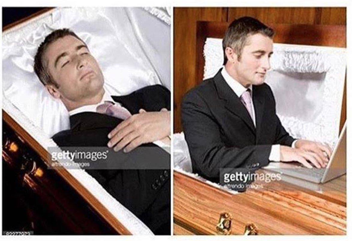 when you are dead and realize Blank Meme Template