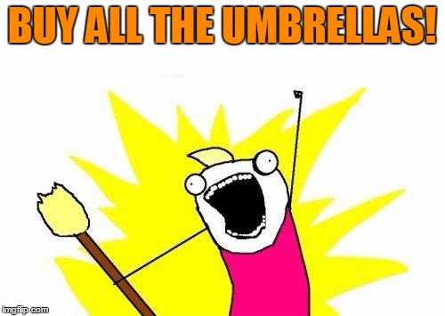 X All The Y Meme | BUY ALL THE UMBRELLAS! | image tagged in memes,x all the y | made w/ Imgflip meme maker