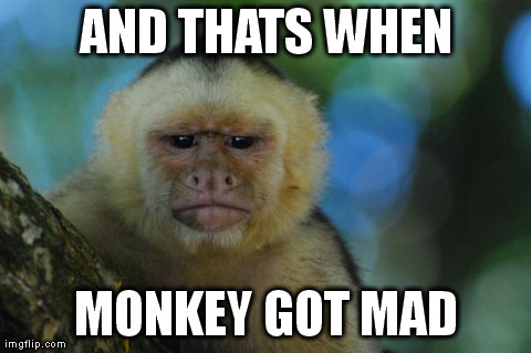 AND THATS WHEN MONKEY GOT MAD | made w/ Imgflip meme maker