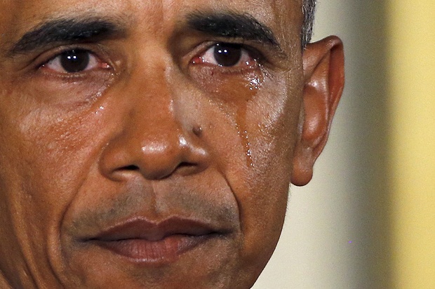 obama tears Blank Meme Template