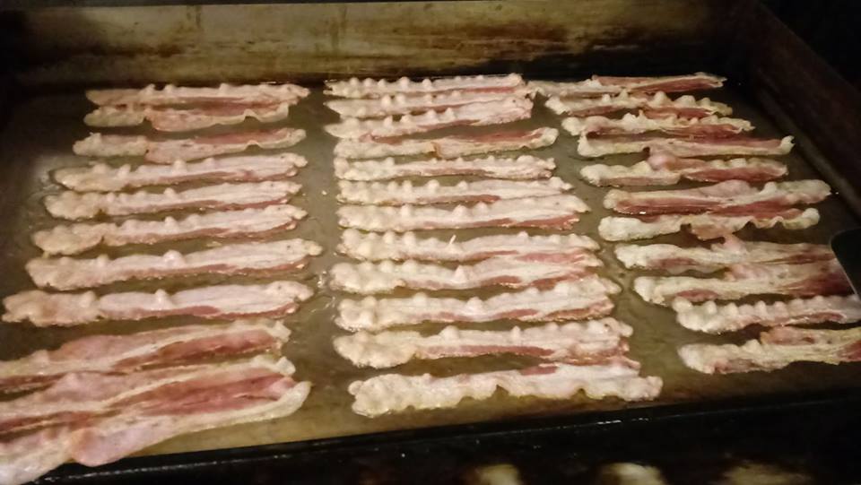 Bacon on griddle Blank Meme Template