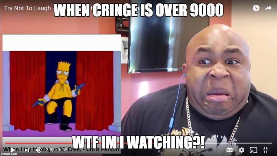 WHEN CRINGE IS OVER 9000; WTF IM I WATCHING?! | image tagged in its over 9000 | made w/ Imgflip meme maker