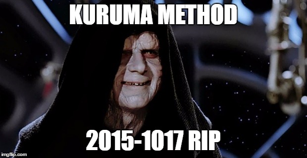 KURUMA METHOD; 2015-1017 RIP | made w/ Imgflip meme maker