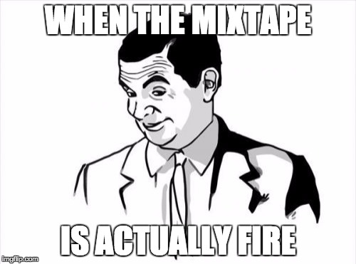 If You Know What I Mean Bean Meme | WHEN THE MIXTAPE; IS ACTUALLY FIRE | image tagged in memes,if you know what i mean bean | made w/ Imgflip meme maker