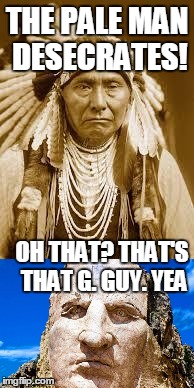 THE PALE MAN DESECRATES! OH THAT? THAT'S THAT G. GUY. YEA | image tagged in funny,trump,obama,hillary,donald trump,2017 | made w/ Imgflip meme maker