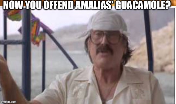 NOW YOU OFFEND AMALIAS' GUACAMOLE? | image tagged in donald trump,movies | made w/ Imgflip meme maker