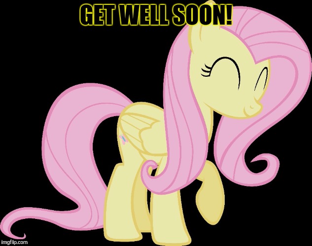 happy fluttershy | GET WELL SOON! | image tagged in happy fluttershy | made w/ Imgflip meme maker