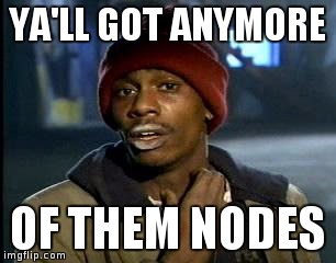 Y'all Got Any More Of That Meme | YA'LL GOT ANYMORE; OF THEM NODES | image tagged in memes,yall got any more of | made w/ Imgflip meme maker