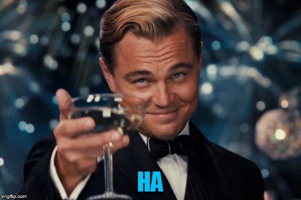 Leonardo Dicaprio Cheers Meme | HA | image tagged in memes,leonardo dicaprio cheers | made w/ Imgflip meme maker