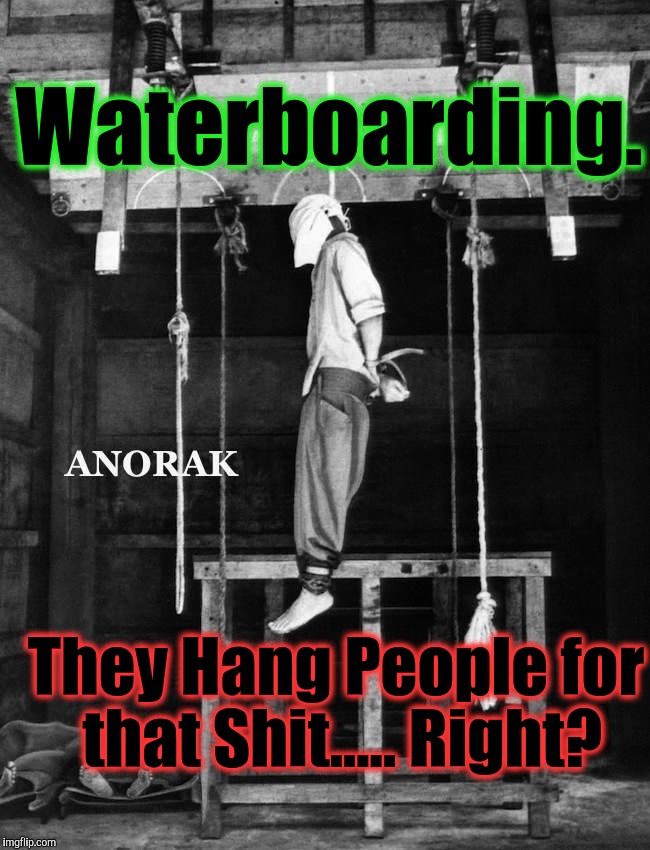 International LAW? Good luck with that....Try finding an Impartial International Court. | Waterboarding. They Hang People for that Shit..... Right? | image tagged in hanged japanese war criminal - torture/waterboarding,extremesports,waterboarding,i did nazi that coming,donald trump approves,me | made w/ Imgflip meme maker