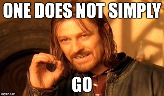 One Does Not Simply Meme | ONE DOES NOT SIMPLY; GO | image tagged in memes,one does not simply | made w/ Imgflip meme maker