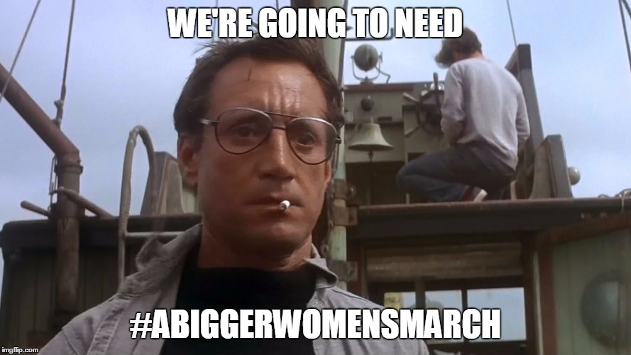 Going to need a bigger boat | WE'RE GOING TO NEED; #ABIGGERWOMENSMARCH | image tagged in going to need a bigger boat | made w/ Imgflip meme maker