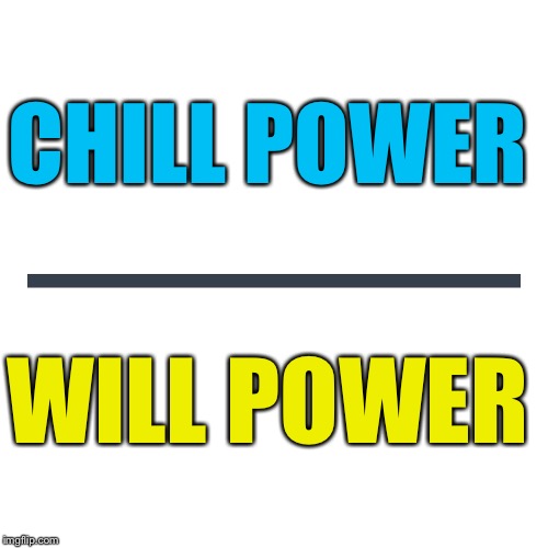 I should copyright this | CHILL POWER; WILL POWER | image tagged in horizontal line,memes,awkward moment sealion | made w/ Imgflip meme maker