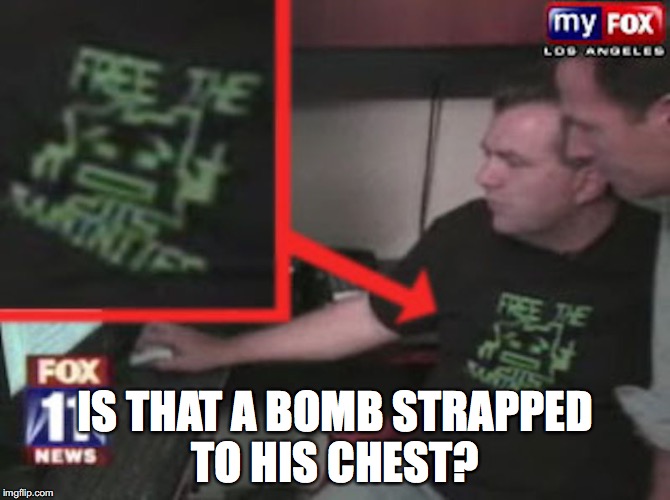 Real Scene From Fox News | IS THAT A BOMB STRAPPED TO HIS CHEST? | image tagged in fox news,memes | made w/ Imgflip meme maker