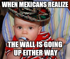WHEN MEXICANS REALIZE THE WALL IS GOING UP EITHER WAY | made w/ Imgflip meme maker