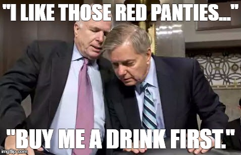 "I LIKE THOSE RED PANTIES..."; "BUY ME A DRINK FIRST." | image tagged in date night | made w/ Imgflip meme maker