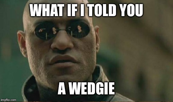 WHAT IF I TOLD YOU A WEDGIE | made w/ Imgflip meme maker