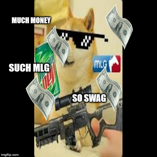 MUCH MONEY; SUCH MLG; SO SWAG | image tagged in doge | made w/ Imgflip meme maker