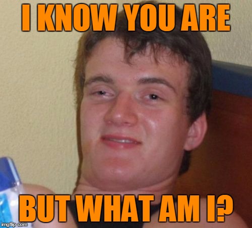 10 Guy Meme | I KNOW YOU ARE BUT WHAT AM I? | image tagged in memes,10 guy | made w/ Imgflip meme maker