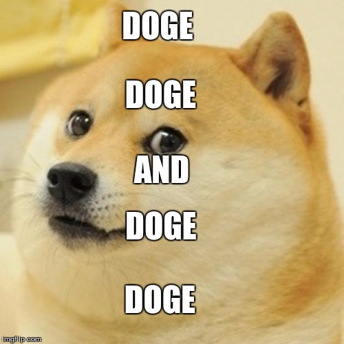 Doge Meme | DOGE; DOGE; AND; DOGE; DOGE | image tagged in memes,doge | made w/ Imgflip meme maker