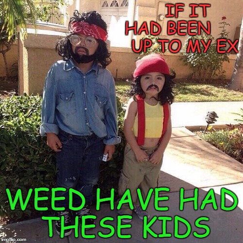 Weed have the kids | IF IT HAD BEEN        UP TO MY EX; WEED HAVE HAD THESE KIDS | image tagged in memes | made w/ Imgflip meme maker