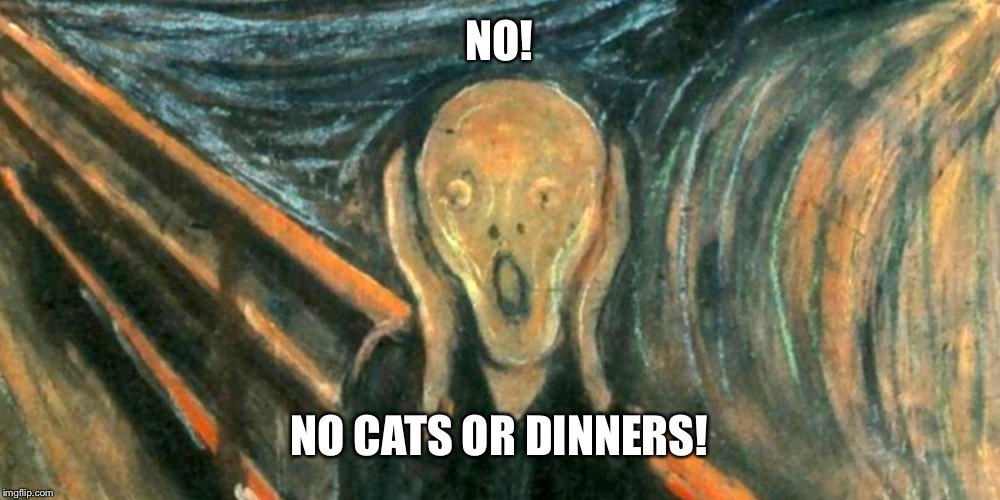 NO! NO CATS OR DINNERS! | made w/ Imgflip meme maker