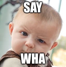 Skeptical Baby | SAY; WHA | image tagged in memes,skeptical baby | made w/ Imgflip meme maker