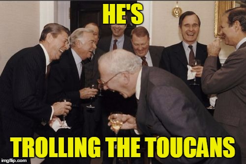 HE'S TROLLING THE TOUCANS | made w/ Imgflip meme maker