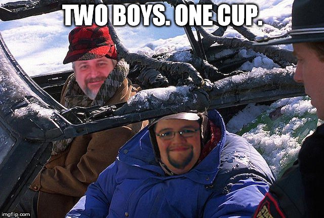 frankplane | TWO BOYS. ONE CUP. | image tagged in frankplane | made w/ Imgflip meme maker
