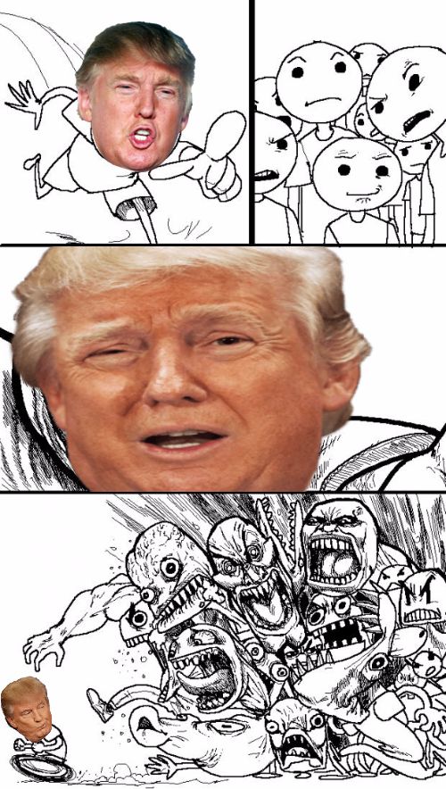 hey trump Blank Meme Template