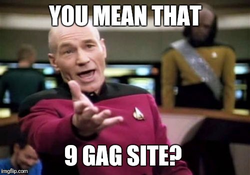 Picard Wtf Meme | YOU MEAN THAT 9 GAG SITE? | image tagged in memes,picard wtf | made w/ Imgflip meme maker