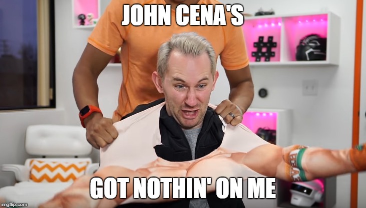 JOHN CENA'S; GOT NOTHIN' ON ME | image tagged in matthias | made w/ Imgflip meme maker