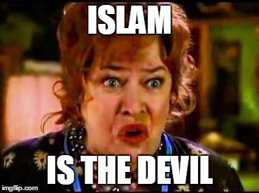 College is the devil! | ISLAM; IS THE DEVIL | image tagged in college is the devil | made w/ Imgflip meme maker