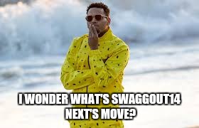 Chris Brown meme | I WONDER WHAT'S SWAGGOUT14 NEXT'S MOVE? | image tagged in chris brown meme | made w/ Imgflip meme maker