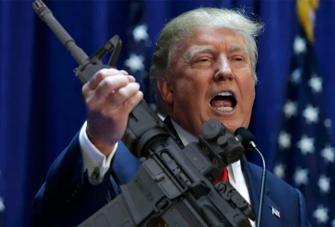 Trump gun Blank Meme Template