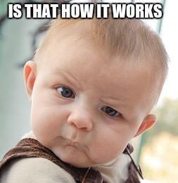 Skeptical Baby Meme | IS THAT HOW IT WORKS | image tagged in memes,skeptical baby | made w/ Imgflip meme maker